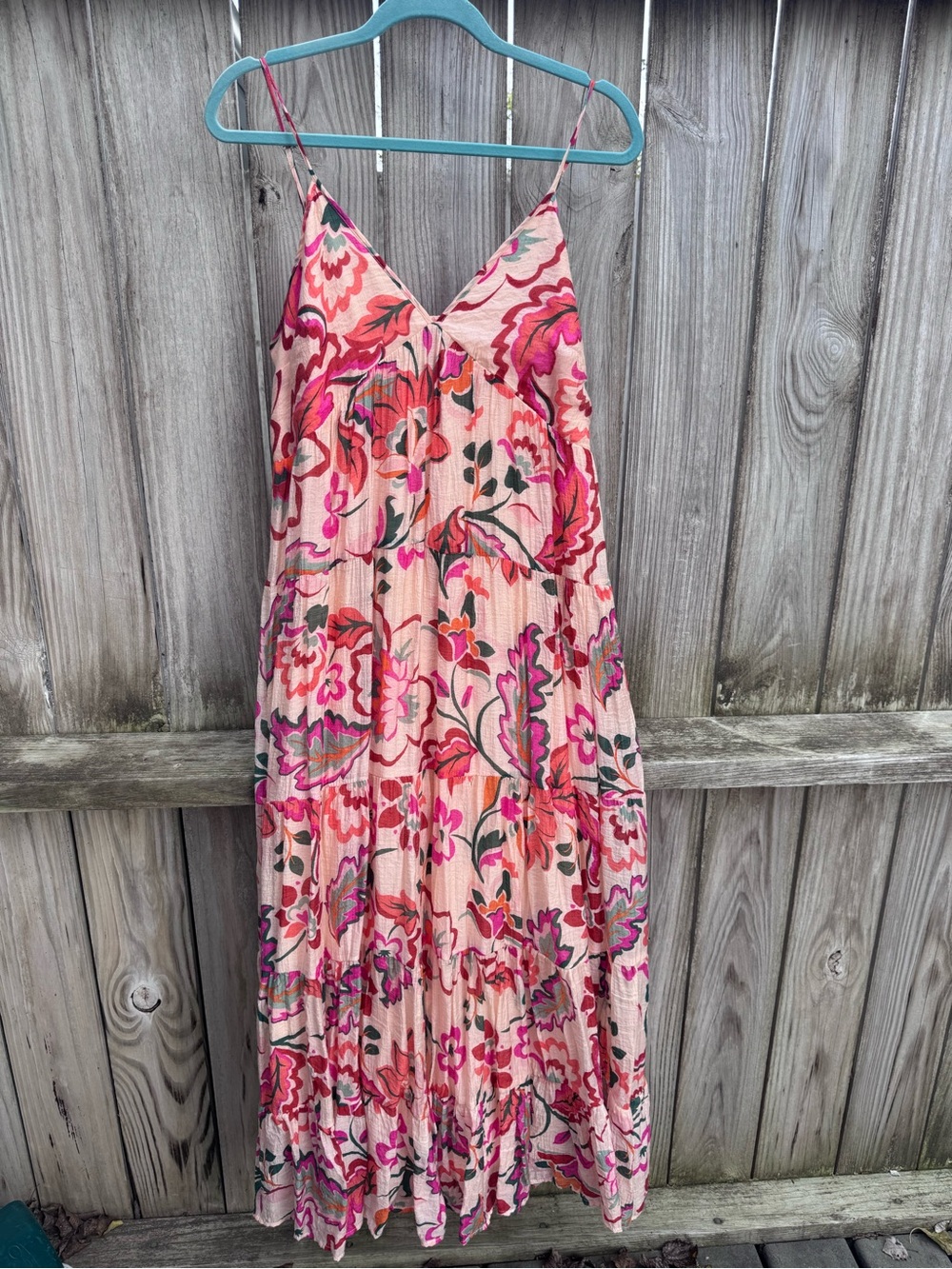 1. State floral tiered ruffle maxi dress / L
